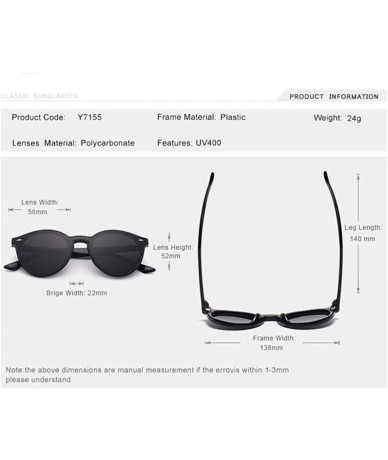 Aviator Fashion Cat Eye Sunglasses Women Brand Designer Retro Female Sun Y7155 C1BOX - Y7155 C5box - CC18XE000ZU $31.69