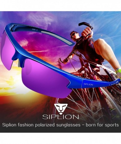 Sport Men's Polarized Sunglasses Sports Glasses for Cycling Fishing Golf TR90 Superlight Frame - CV18K6TCEQR $21.33