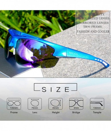 Sport Men's Polarized Sunglasses Sports Glasses for Cycling Fishing Golf TR90 Superlight Frame - CV18K6TCEQR $21.33