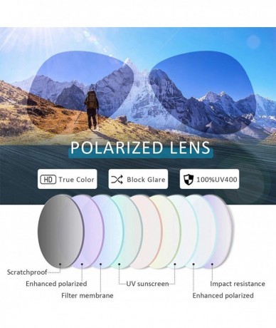 Sport Man Driving Polarized Sunglasses-Photochromatic Sports Eyewear-Ultra Light Alloy Frame-UV 400 Outdoor Gift Box - CW18TI...