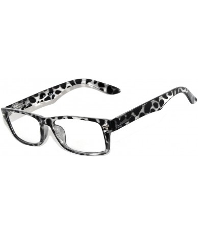Wayfarer Classic Retro Style Narrow Rectangular Frame Clear Lens Sunglasses - Leopard - CE11UPSFW93 $8.71