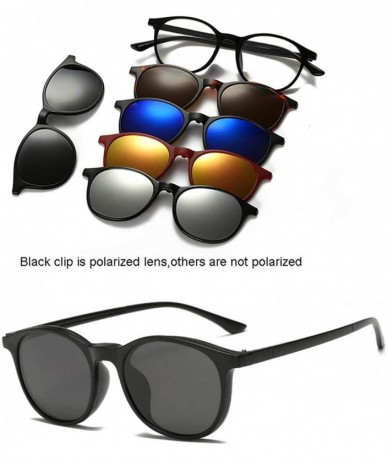 Round 5 Lenes Magnet Sunglasses Clip Mirrored Glasses Men Polarized Clips Custom Prescription Myopia - 2245a - CJ198ZIZ4L7 $6...