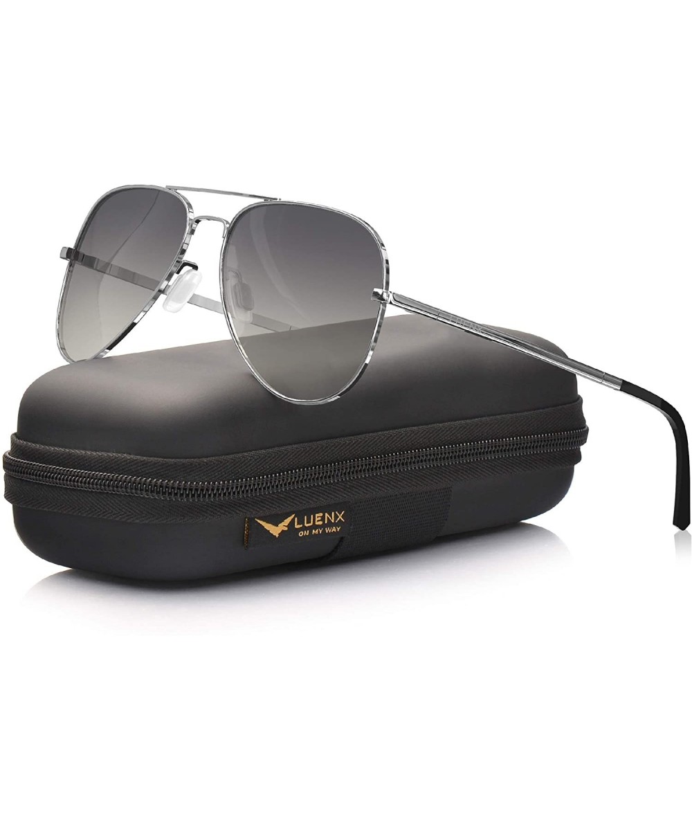 LUENX Aviator Sunglasses Men Women Polarized UV400 Metal Frame 60MM