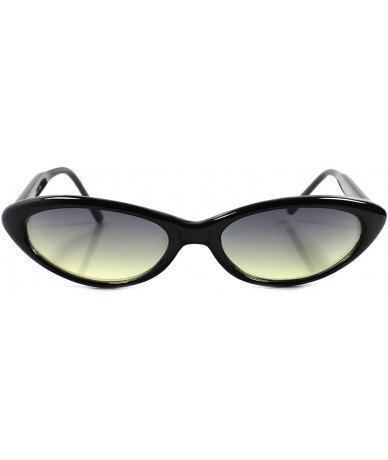 Cat Eye Classic Vintage 50s 60s Lens Small Pointy Cat Eye Sunglasses - Black / Green - CD18939Q5XX $17.88