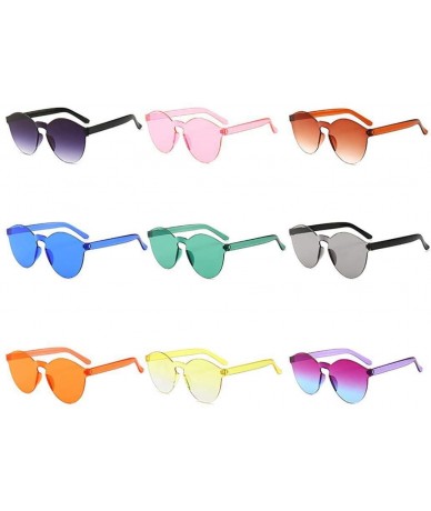 Round Unisex Fashion Candy Colors Round Outdoor Sunglasses - Light Pink - CP199AM3GN3 $18.52