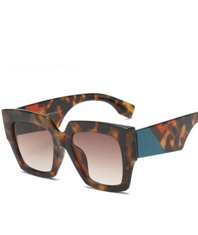 Square Oversized Square Sunglasses Multi Tinted Glitter Frame Stylish Inspired - 6 - CV18U90WXTD $59.43