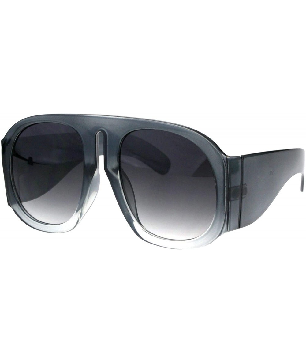 Oversized Womens Sunglasses Super Oversized Thick Modern Fashion Shades - Grey (Smoke) - CO18IARCT28 $11.37