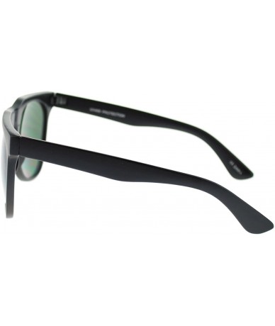 Oversized Unique Mad Eye Brow Squared Oversize Horn Rim Sunglasses - Matte Black - CE11YW52C9N $12.19