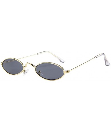 Rimless Fashion Mens Womens Retro Small Oval Sunglasses Metal Frame Shades Eyewear - E - C1193XHI9C2 $11.11