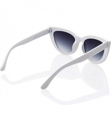 Oversized 70s 80s 90s Large Vintage Inspired Fashion Mod Chic High Pointed Cat Eye Sunglasses - CK18KS3LIMT $25.43