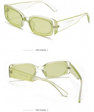 Rimless Oversized Sunglasses Women Men - Retro Classic Polarized Frame Clear Lens 100% Protection Eyewear - Green - C218OQK9G...