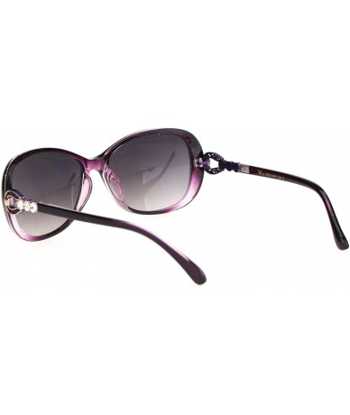 Butterfly Womens 90s Large Rhinestone Horse Shoes Bling Jewel Butterfly Sunglasses - Purple - CH18QS3TLHA $13.00