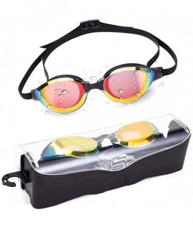 Goggle Swim Goggles- Anti Fog UV Protection Pool Goggles Triathlon Swim Goggles - Red - CG18SRDRG7A $18.30