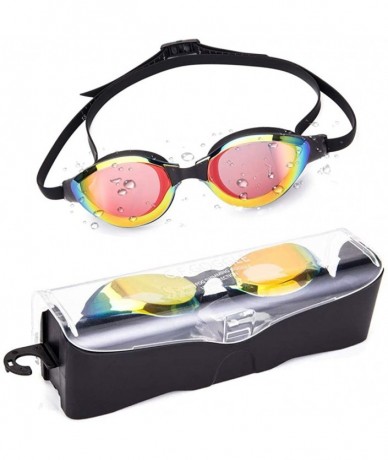 Goggle Swim Goggles- Anti Fog UV Protection Pool Goggles Triathlon Swim Goggles - Red - CG18SRDRG7A $7.13