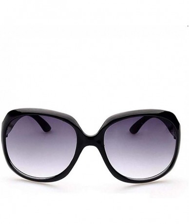 Oversized Women Fashion Personality Travel Oversized Frame Casual Sunglasses Sunglasses - Black - C418TTX87TL $18.52