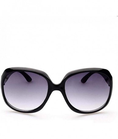 Oversized Women Fashion Personality Travel Oversized Frame Casual Sunglasses Sunglasses - Black - C418TTX87TL $9.62