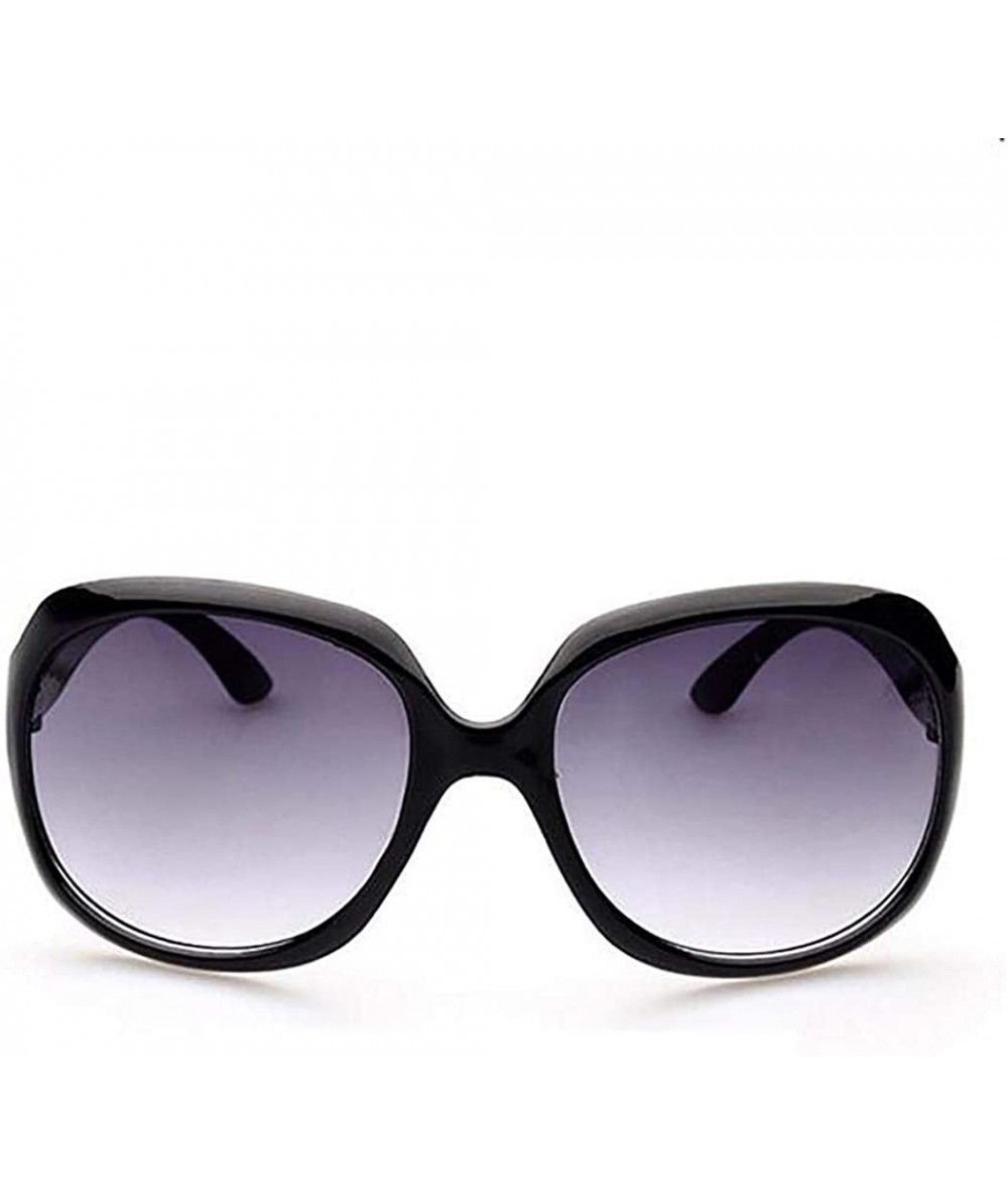 Oversized Women Fashion Personality Travel Oversized Frame Casual Sunglasses Sunglasses - Black - C418TTX87TL $9.62