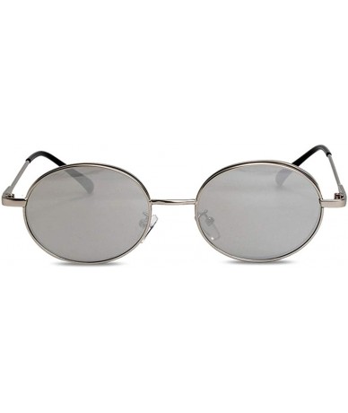 Aviator Men and women with the same fashion sunglasses - metal fashion small round mirror - sunglasses - E - CE18S7OIRHR $46.63