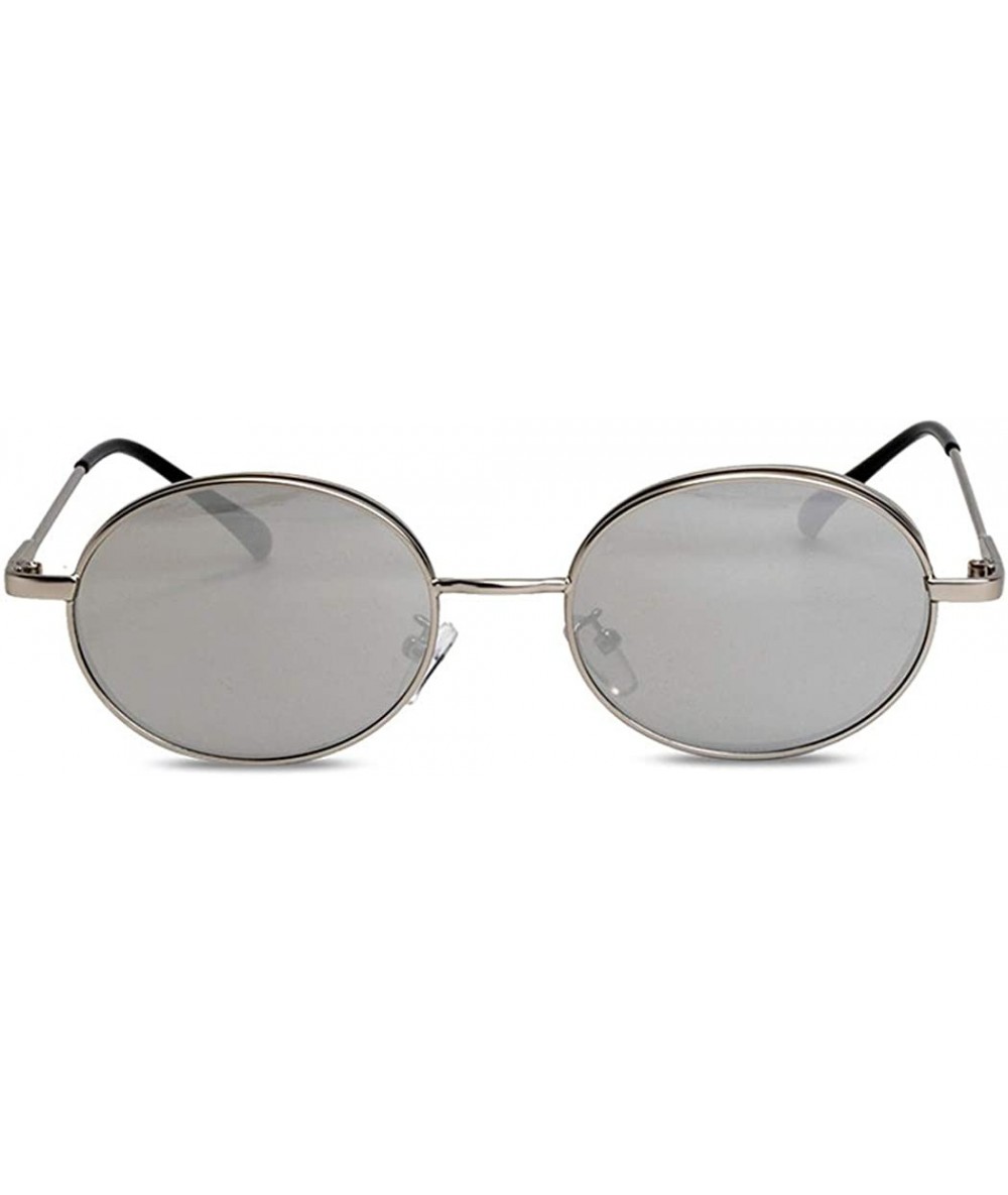 Aviator Men and women with the same fashion sunglasses - metal fashion small round mirror - sunglasses - E - CE18S7OIRHR $46.63