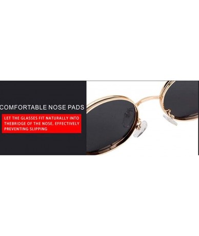 Aviator Men and women with the same fashion sunglasses - metal fashion small round mirror - sunglasses - E - CE18S7OIRHR $46.63