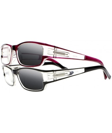 Rectangular Transition Photochromic Half Transparent Designer Reading Glasses UV400 Sunglasses - All 2 Colors - C218DYEL47X $...