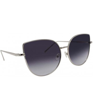 Aviator Flat Cat Eye Sunglasses With Case - Black - CH18577I00L $19.53