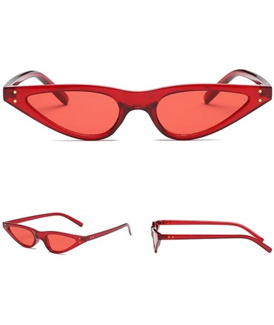Cat Eye Retro Sunglasses-Vintage Women Sunglasses Cat Eye Eyewear Sunglass Triangle Sun Glasses - F - CZ18DDO3G49 $7.92
