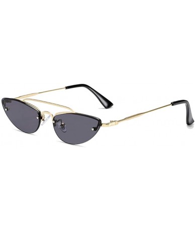 Cat Eye All-match small frame sunglasses cat eye sunglasses - Gold Framed Red Tablets - C3199C4ZOZL $25.90