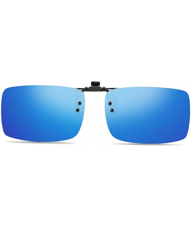 Round Mens Clip-on Polarized Sunglasses For Men and Women Anti Glare Driving Fishing Golf-Flip Up Rimless Sunglasses - C71964...