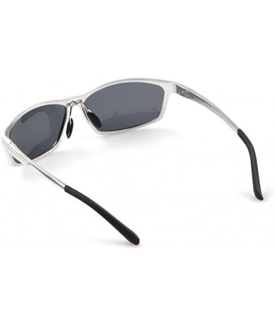 Aviator Mens Sunglasses Aluminum Frame Light Weight UV Protection Sunglasses - Silver/Black - CQ11Z94EQ27 $14.04