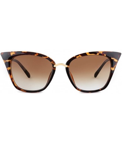 Cat Eye Women Fashion Classic Cat Eye Clear Sunglasses - Tortoiseshell - CN184HS6Q6Z $27.65