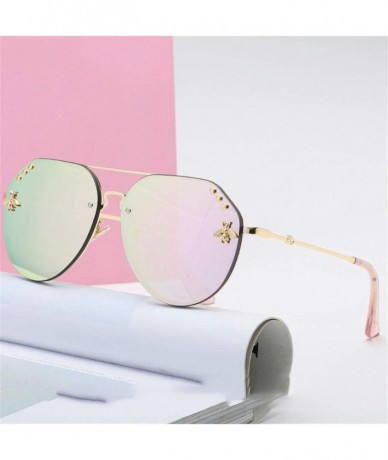 Goggle Fashion Women Small Bee Sunglasses Colourful Rivet Glasses Female Male Outdoor Traveling Eyeglasses UV400 - 5 - C218XZ...