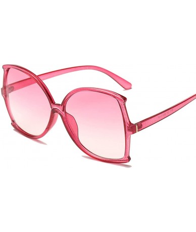 Oversized Summer Oversized Square Sunglasses Women Vintage Brand Designer Glasses for Ladies - Pink - CR18W5SC745 $43.09