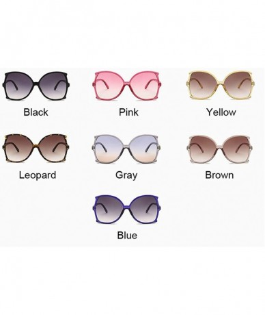 Oversized Summer Oversized Square Sunglasses Women Vintage Brand Designer Glasses for Ladies - Pink - CR18W5SC745 $44.79