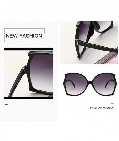Oversized Summer Oversized Square Sunglasses Women Vintage Brand Designer Glasses for Ladies - Pink - CR18W5SC745 $44.79