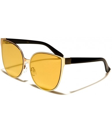 Cat Eye FashionStylish Womens Cat Eye Sunglasses - Gold / Gold - CO18ECG6RNA $9.37