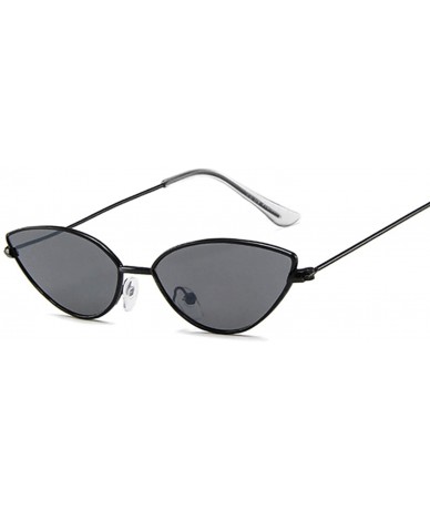 Oversized Fashion Vintage Cat Eye Sunglasses Women Metal Luxury Rose Gold Mirror Sun Glasses UV400 - Goldred - C2197Y7YH4W $3...