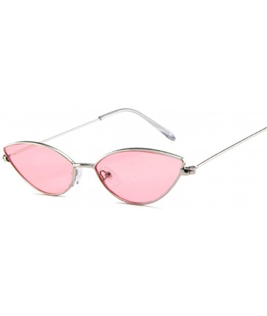 Oversized Fashion Vintage Cat Eye Sunglasses Women Metal Luxury Rose Gold Mirror Sun Glasses UV400 - Goldred - C2197Y7YH4W $3...
