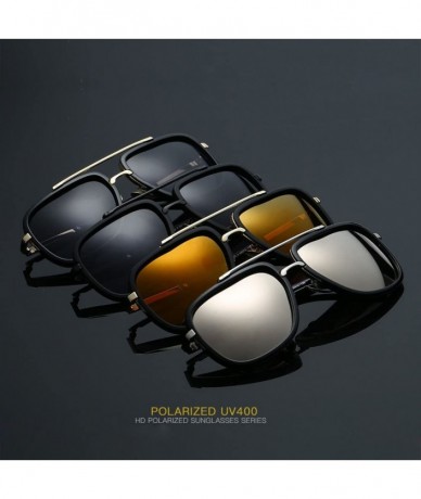 Oversized Fashion Oversized Polarized Sunglasses Square - Black 2 - CG18ARAHLCH $12.62