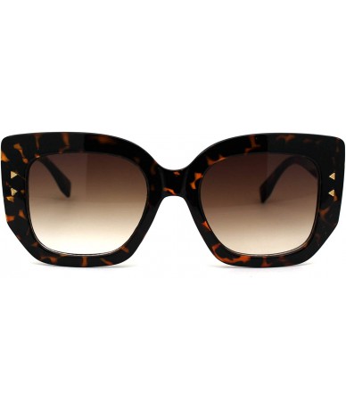 Butterfly Womens Thick Mod Plastic Butterfly Oversize Cat Eye Sunglasses - Tortoise Brown - CE18ZWOTHQ3 $23.79