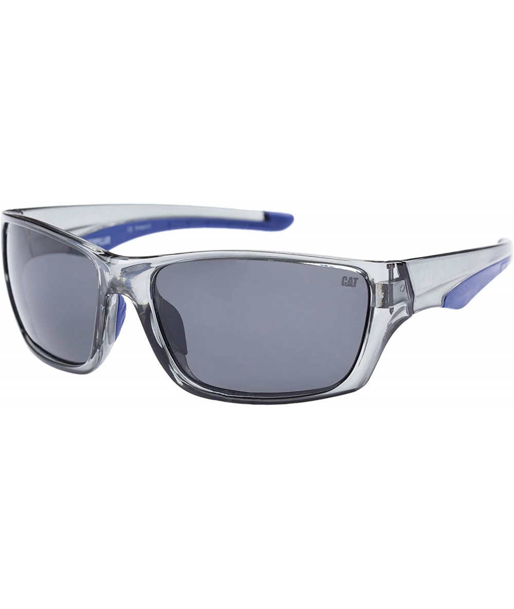 Wrap Men's Rigger Wrap Sunglasses - Dark Grey Crystal - CO18RKHA2TX $18.35