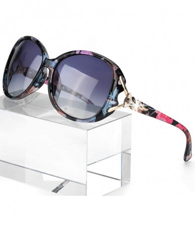 Oval Classic Oversized Sunglasses for Women Polarized 100% UV400 Protection Lenses Ladies Fashion Retro HD Sun Glasses - CP19...