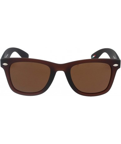 Wayfarer Polarized Sunglasses F-4325 - Brown - CR18AXN2YAK $40.67