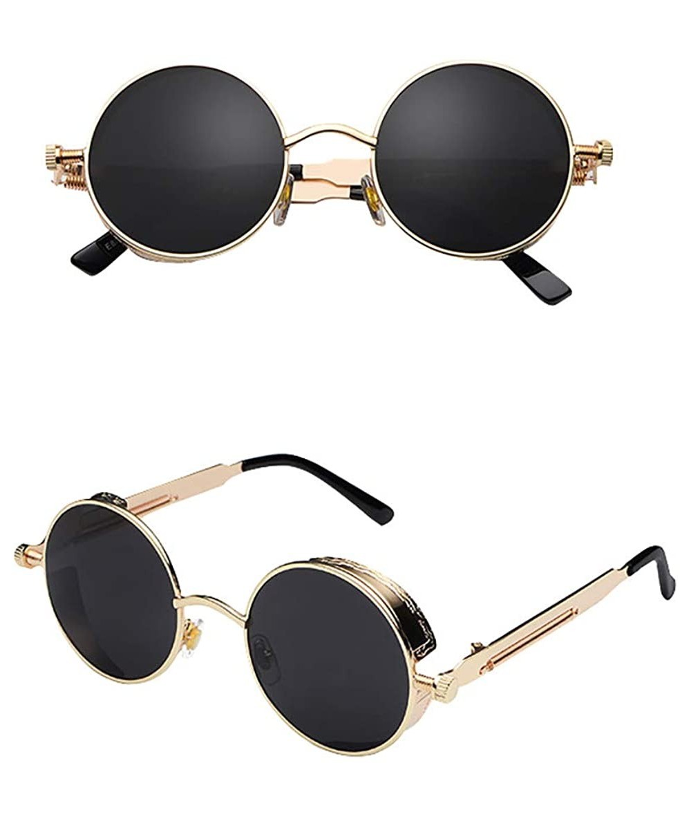 Oversized Women's Lightweight Oversized Pilot Round Frame Sunglasses Vintage Mirrored Polarized Lens Shades - C - C718U8LIEIO...