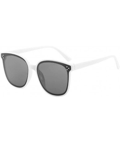 Sport Oversized Women's Lightweight Fashion Sunglasses - Mirrored Polarized Lens - White - CS18RQONA79 $9.17