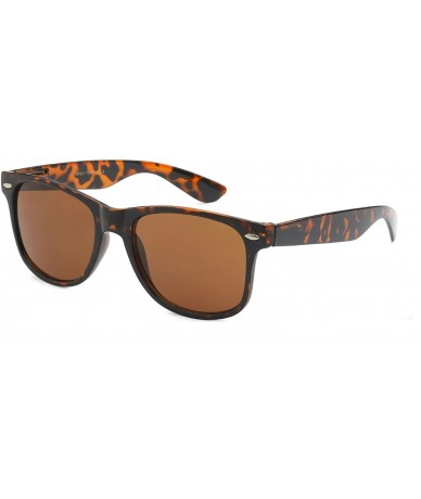Wayfarer Sunglasses Classic 80's Vintage Style Design (Tortoise - Brown Smoke) - C111W7TKA53 $11.50