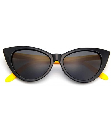 Goggle Retro Vintage Narrow Cat Eye Sunglasses for Women Clout Goggles Plastic Frame - Black3 - CQ193TCODIX $8.85