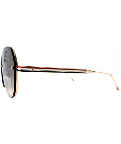 Aviator Aviators Mirrored Sunglasses Metal Frame Women Mens UV400 - Brown Mirrored Patriotic Frame - CO18RROG50Y $10.43