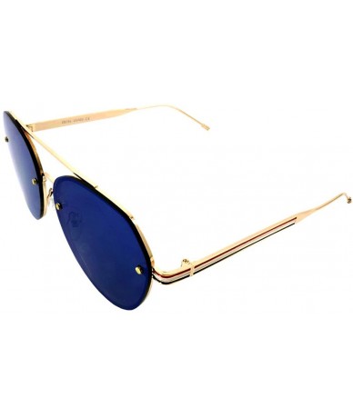 Aviator Aviators Mirrored Sunglasses Metal Frame Women Mens UV400 - Brown Mirrored Patriotic Frame - CO18RROG50Y $10.43