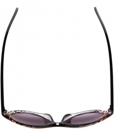 Rimless Women's STY-K211 Full Frame Leopard Detail Side Cateye Sunglasses - Black - C912FZ8H623 $13.61